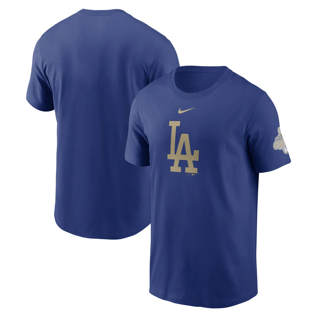 MLB Los Angeles Dodgers Nike 2026 Gold Logo T-Shirt - Blue