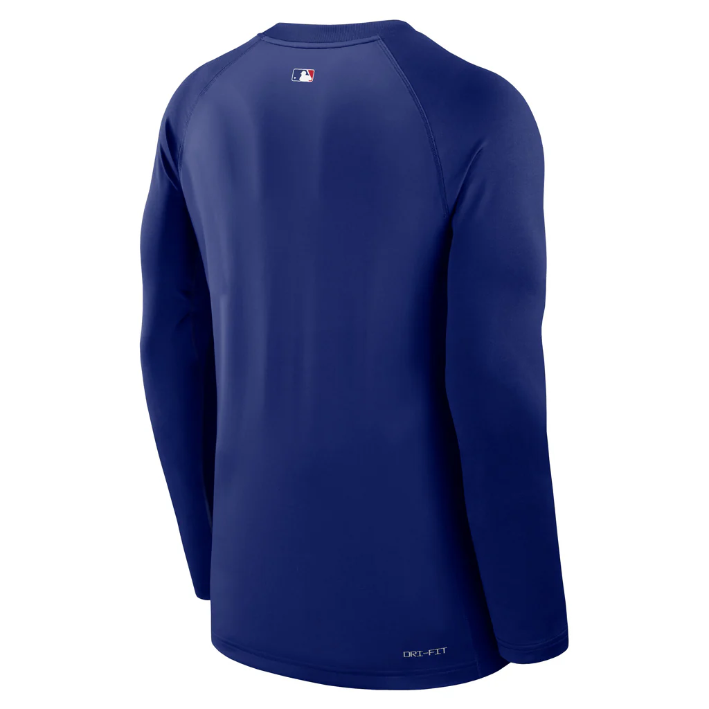 MLB Los Angeles Dodgers Nike Authentic Collection Gametime Long Sleeve Crew - Blue - Image 3