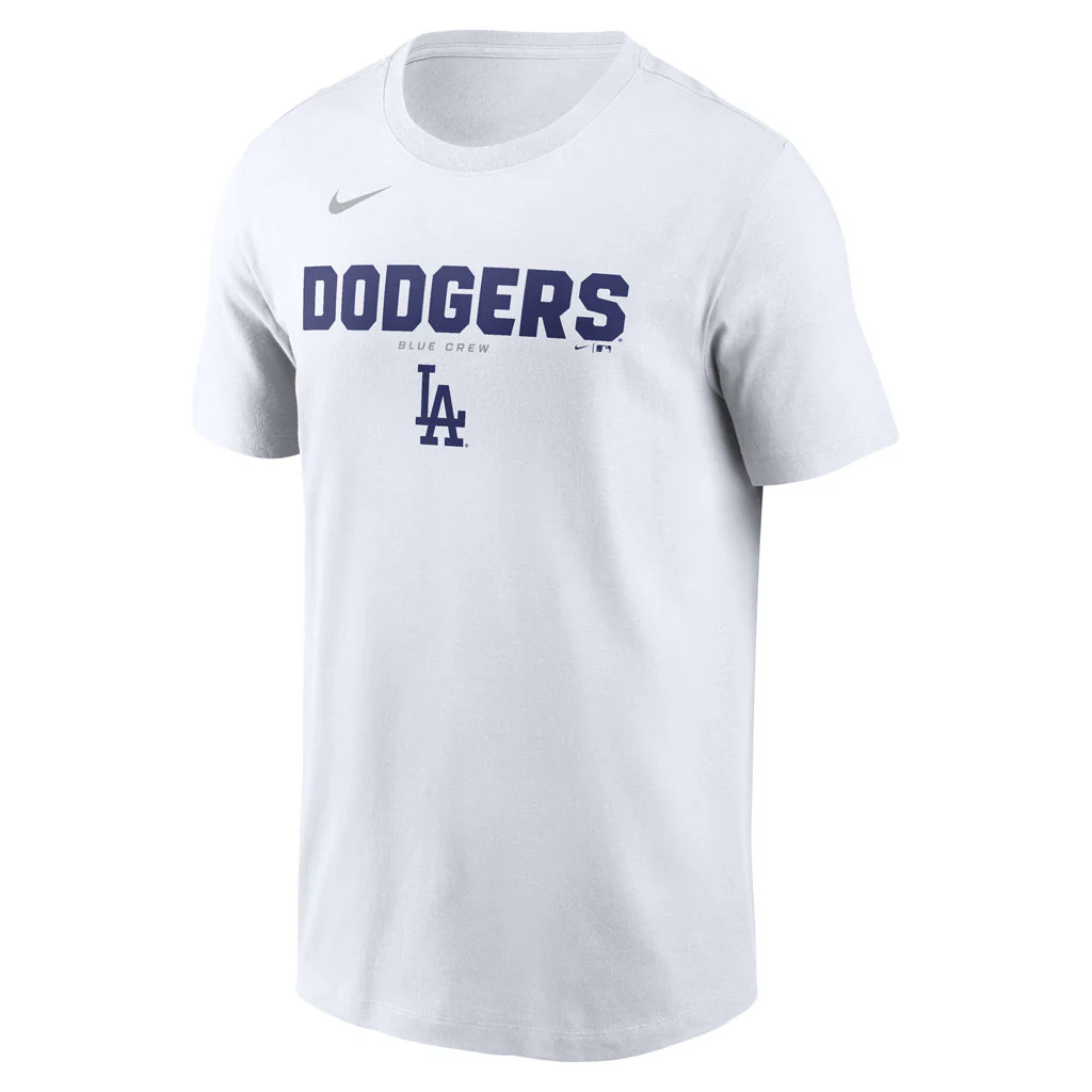MLB Los Angeles Dodgers Nike Bold Team Name T-Shirt - White - Image 2