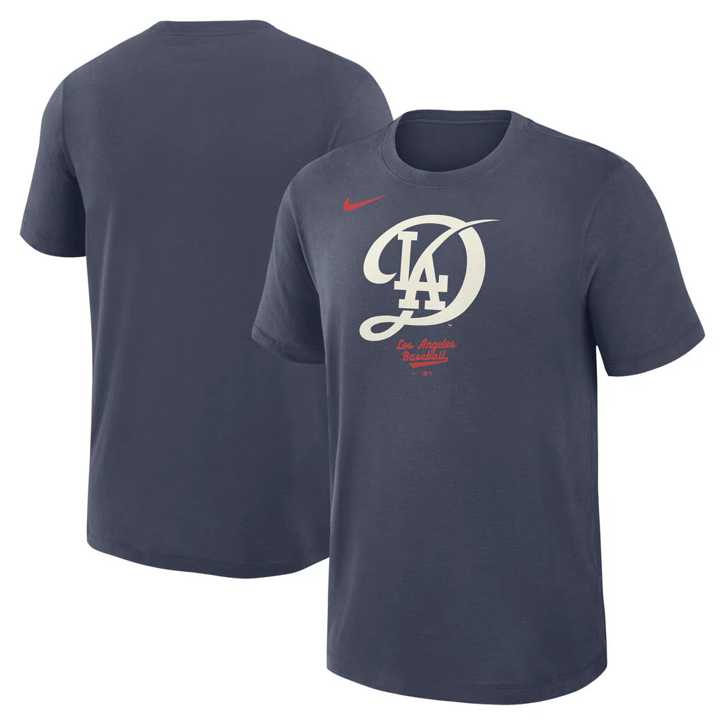 MLB Los Angeles Dodgers Nike City Connect Novelty Slub T-Shirt - Navy
