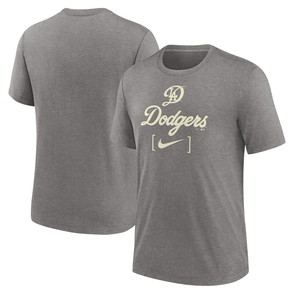 MLB Los Angeles Dodgers Nike City Connect Tri-Blend T-Shirt - Heather Gray