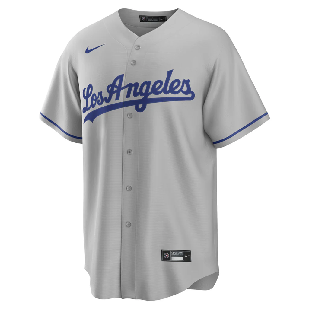 MLB Los Angeles Dodgers Nike Official Replica Jersey - Gray - Image 2