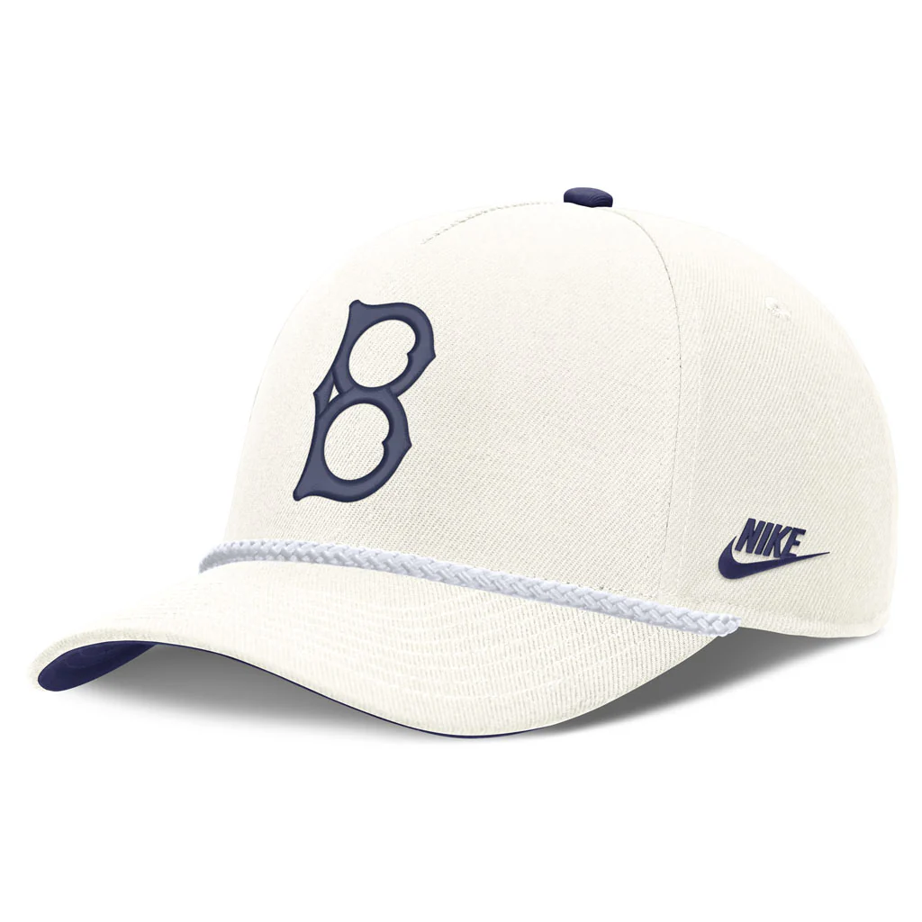 MLB Los Angeles Dodgers Nike Rope Cooperstown Adjustable Hat - Cream