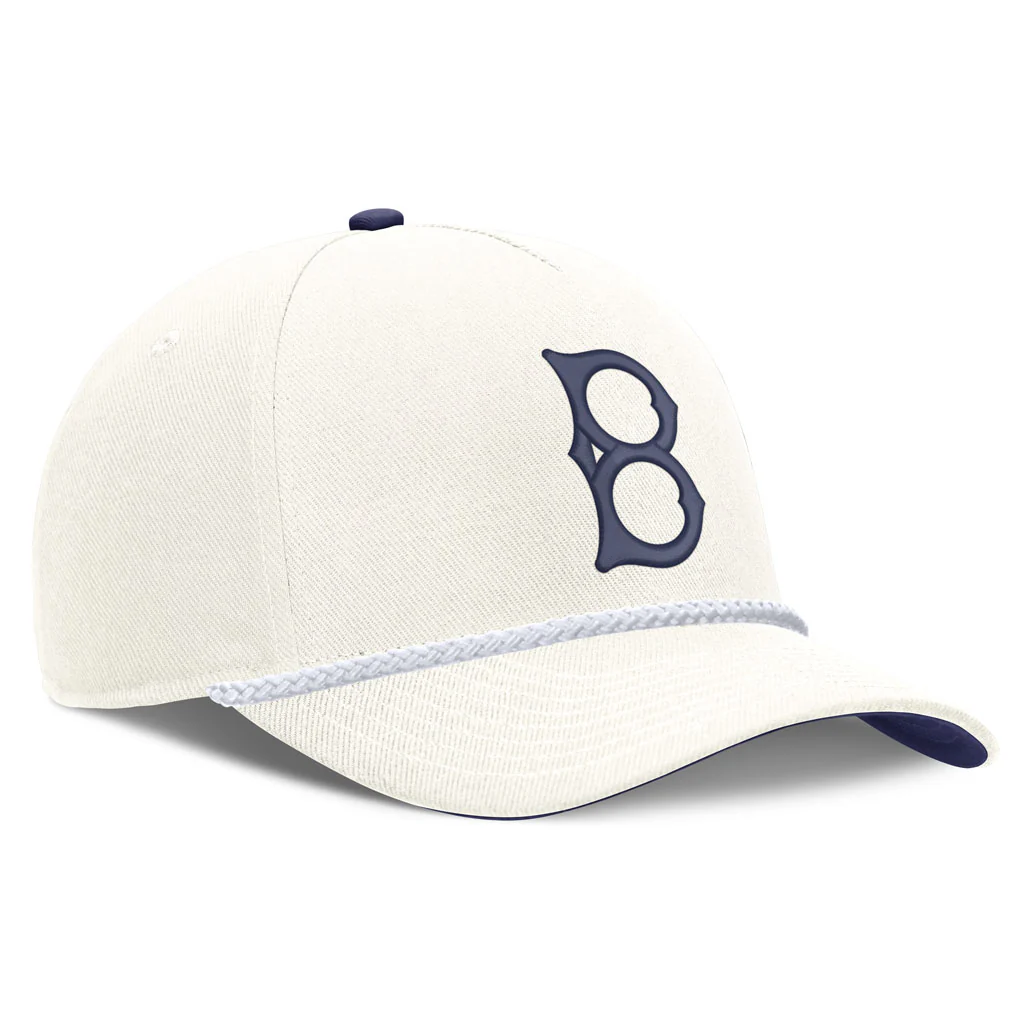 MLB Los Angeles Dodgers Nike Rope Cooperstown Adjustable Hat - Cream - Image 2