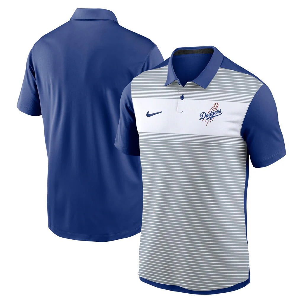 MLB Los Angeles Dodgers Nike Striped Vapor Polo - Blue