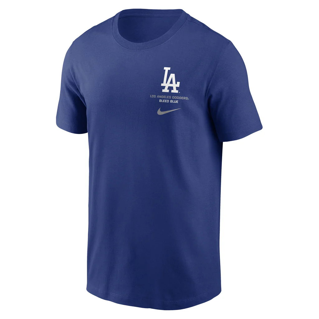 MLB Los Angeles Dodgers Nike Two-Hit Cotton T-shirt - Blue - Image 2