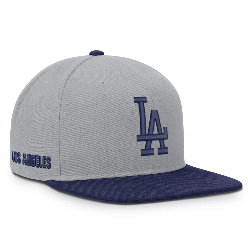 MLB Los Angeles Dodgers Nike Two-Tone Primetime Pro Snapback Hat - Graphite - Image 2