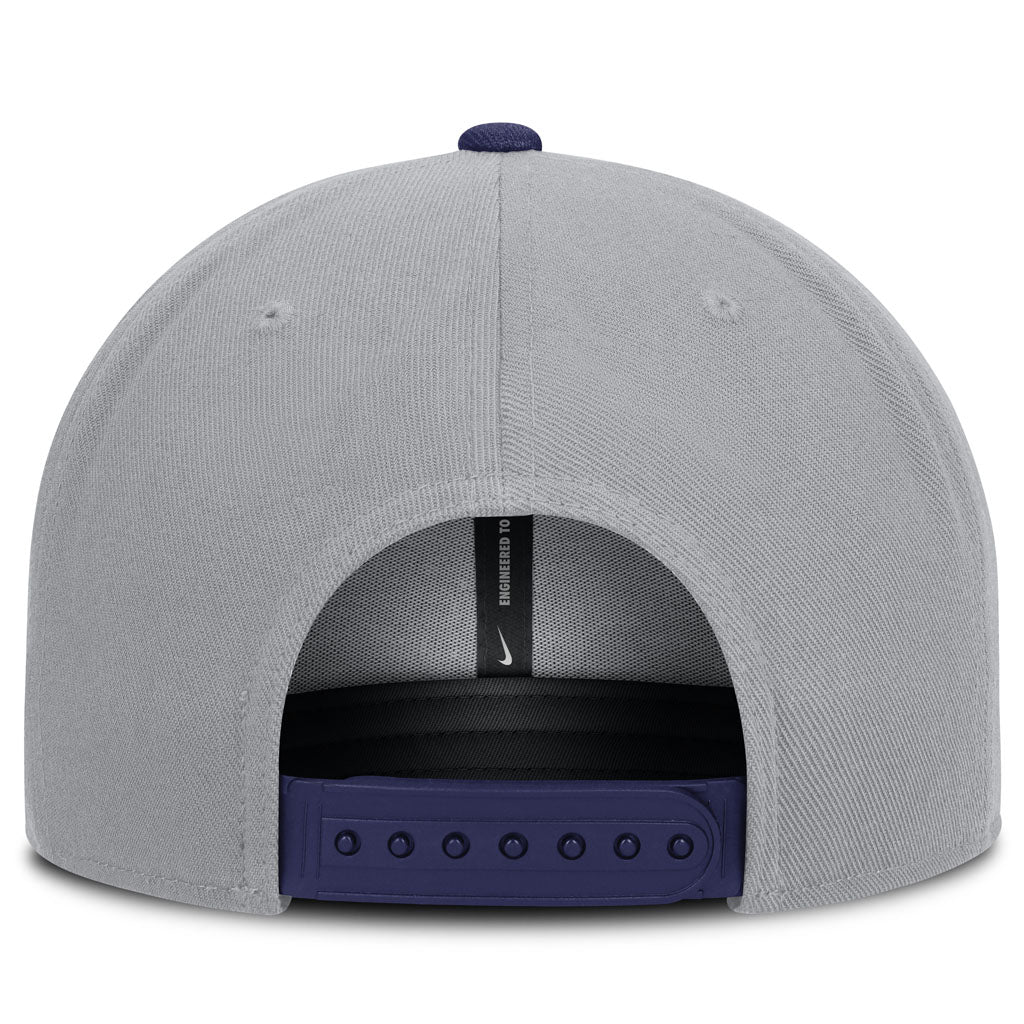 MLB Los Angeles Dodgers Nike Two-Tone Primetime Pro Snapback Hat - Graphite - Image 4