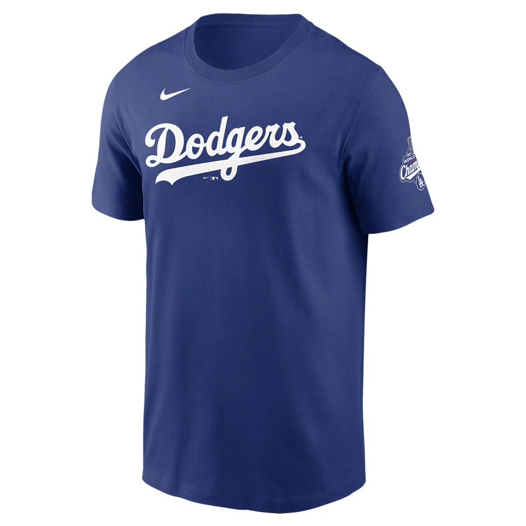 MLB Los Angeles Dodgers Shohei Ohtani Nike 2025 World Series Champions Name & Number T-Shirt - Blue - Image 2
