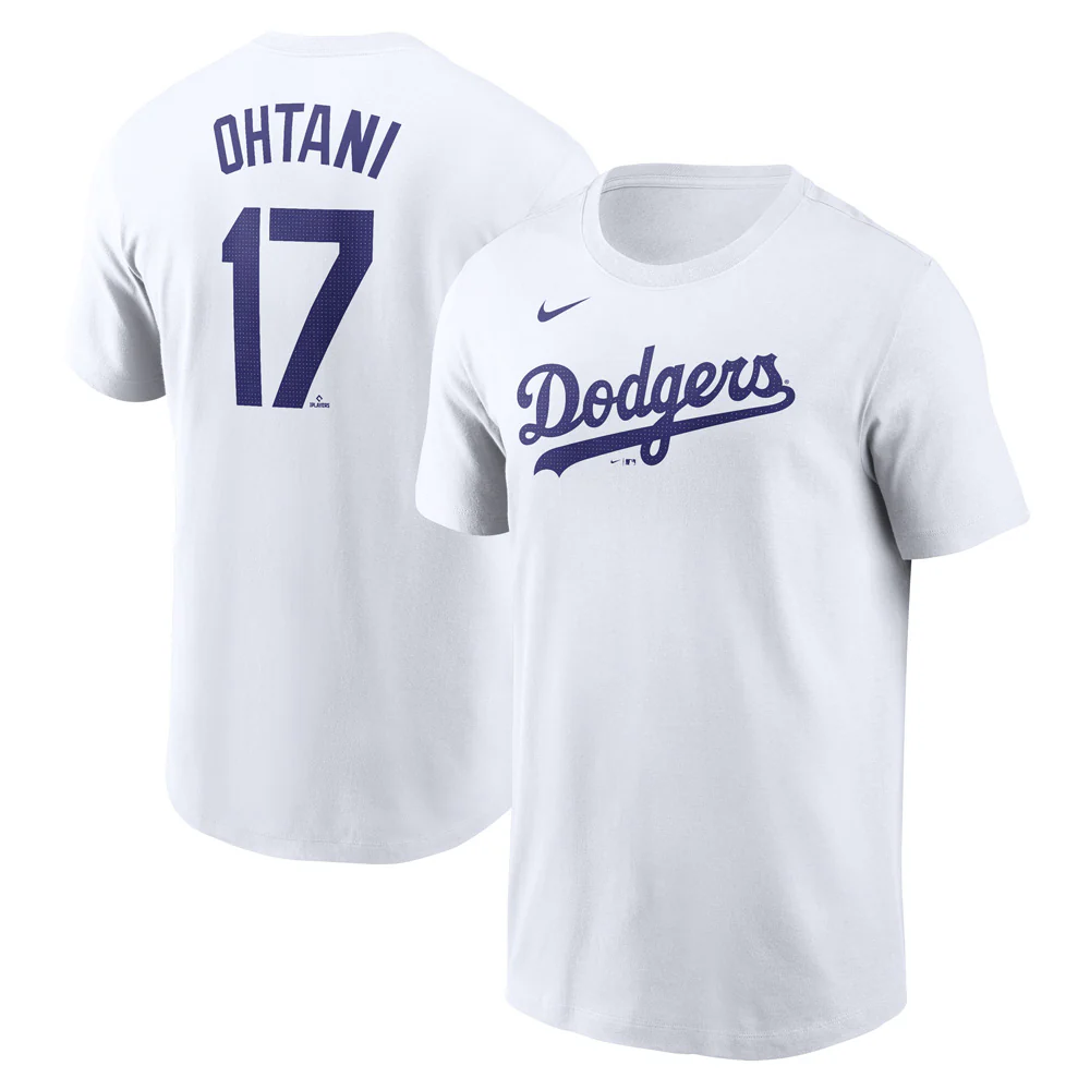 MLB Los Angeles Dodgers Shohei Ohtani Nike FUSE Home Name & Number T-Shirt - White