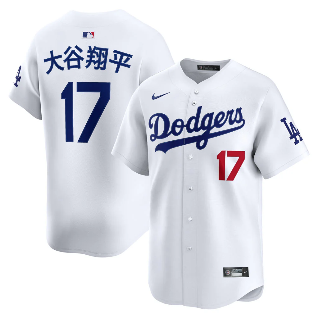MLB Los Angeles Dodgers Shohei Ohtani Nike Home Kanji Limited Jersey - White