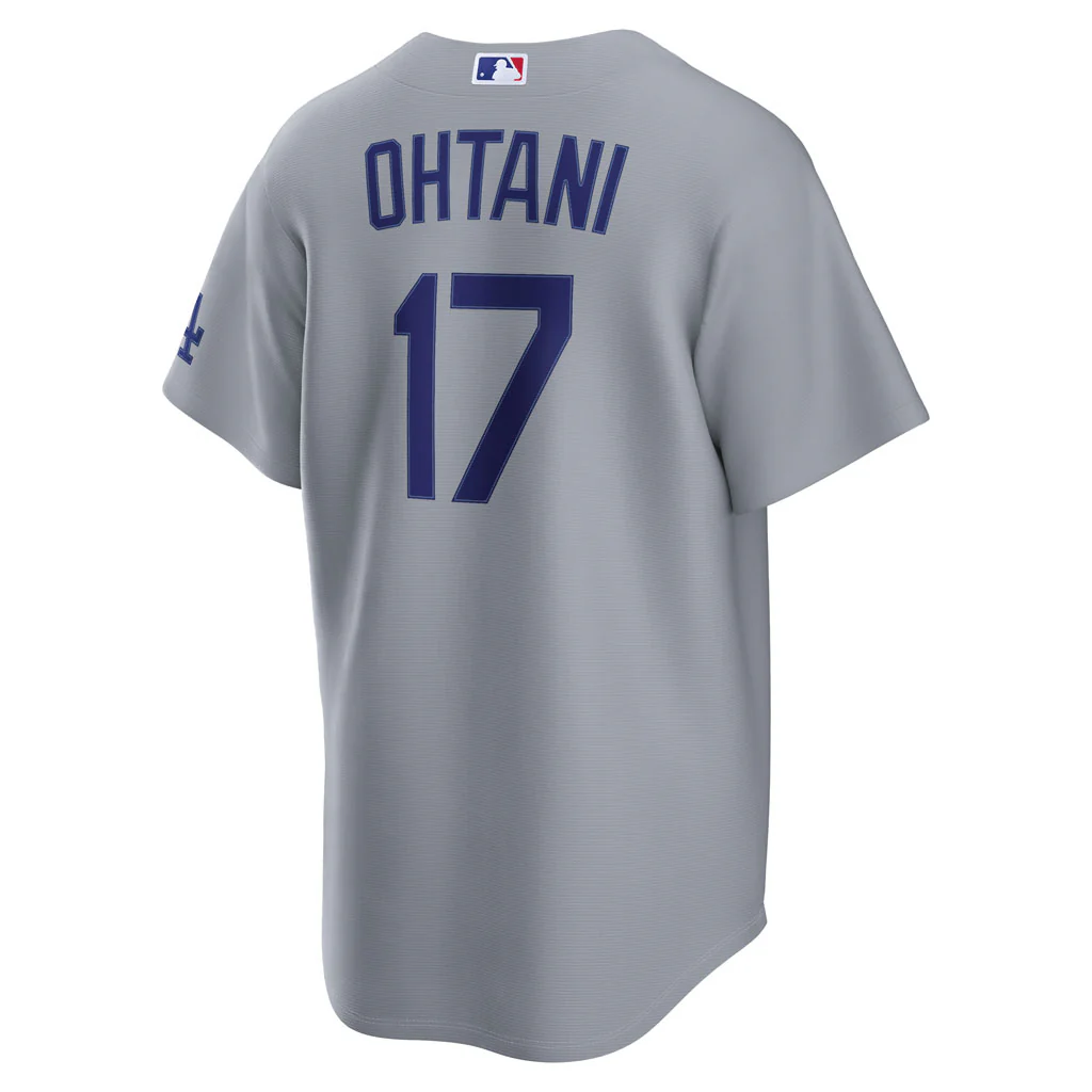 MLB Los Angeles Dodgers Shohei Ohtani Nike Road Stadium Jersey - Gray - Image 3