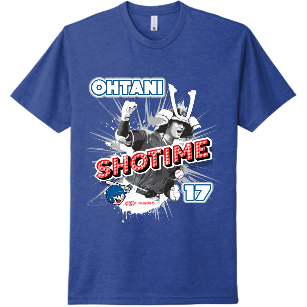 MLB Los Angeles Dodgers Shohei Ohtani Ryno Sports Samurai Sket One T-Shirt - Blue