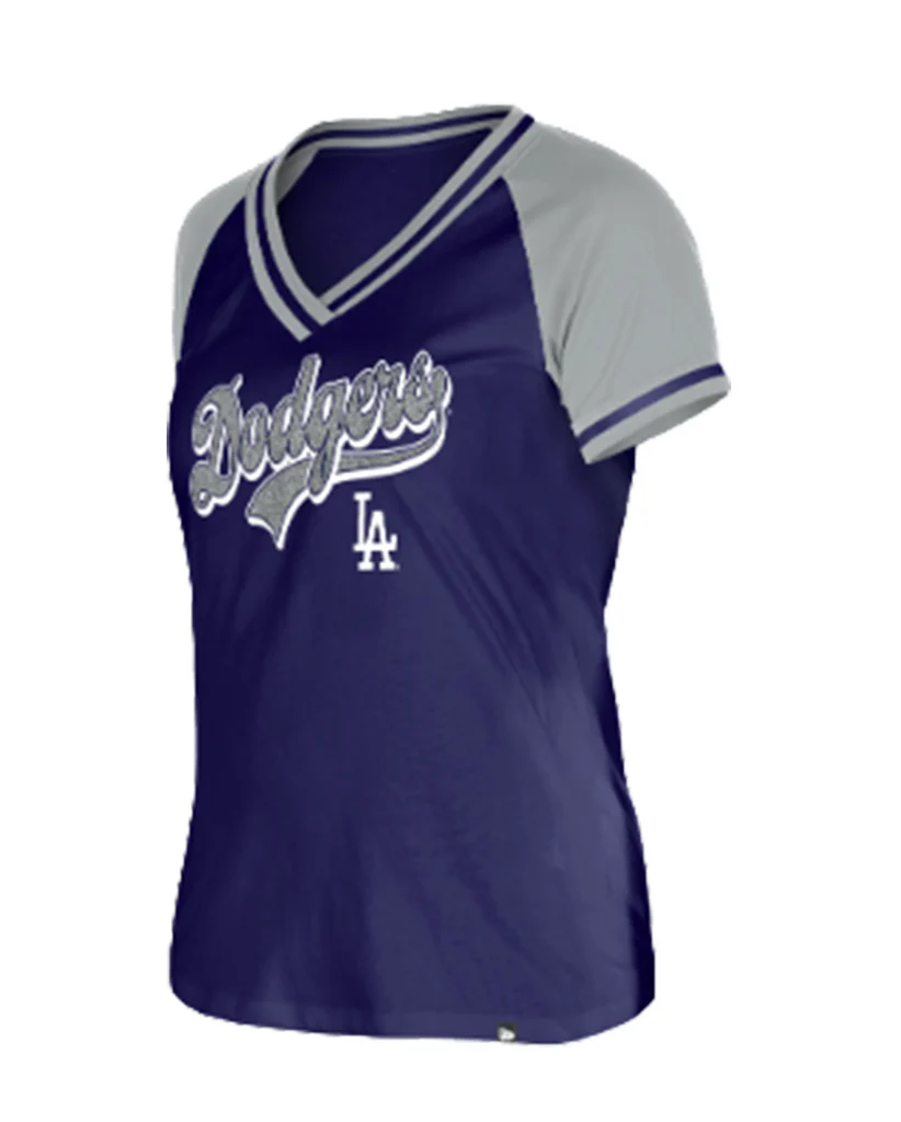 MLB Los Angeles Dodgers Women's New Era H1 T-Shirt - Blue