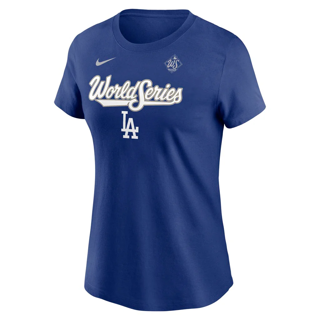 MLB Los Angeles Dodgers Women's Nike 2025 World Series Participant Club T-Shirt - Blue - Image 2