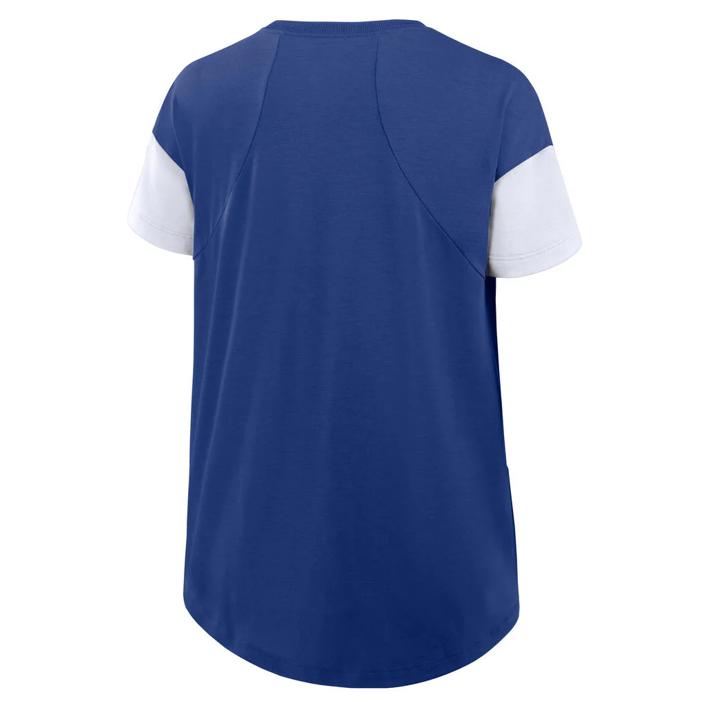 MLB Los Angeles Dodgers Women's Nike Flowy Fashion T-Shirt - Blue - Image 3