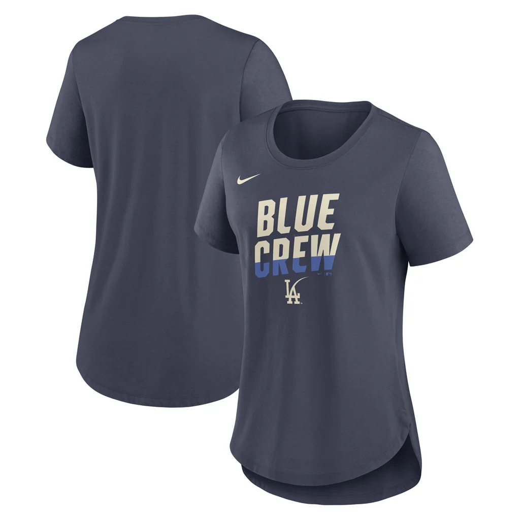 MLB Los Angeles Dodgers Women's Nike Phae City Connect Lockup Triblend T-Shirt - Blue