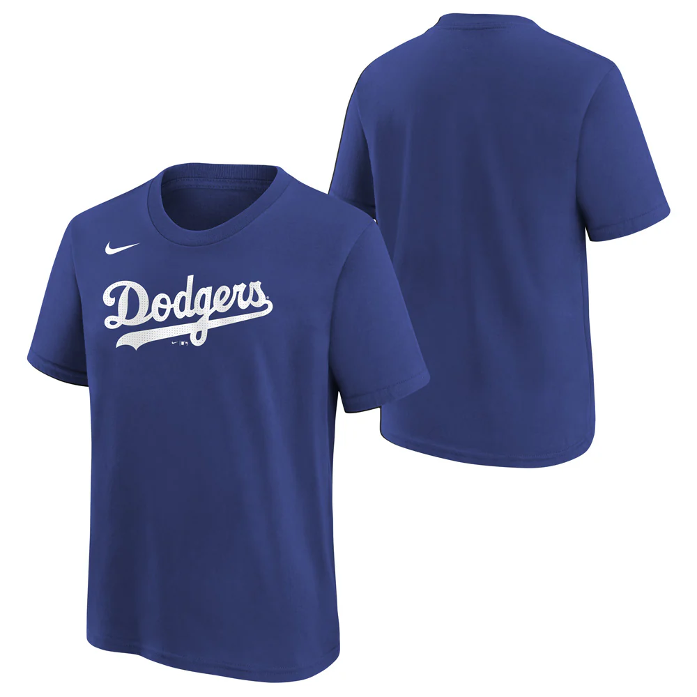 MLB Los Angeles Dodgers Youth Nike FUSE Wordmark T-Shirt - Blue