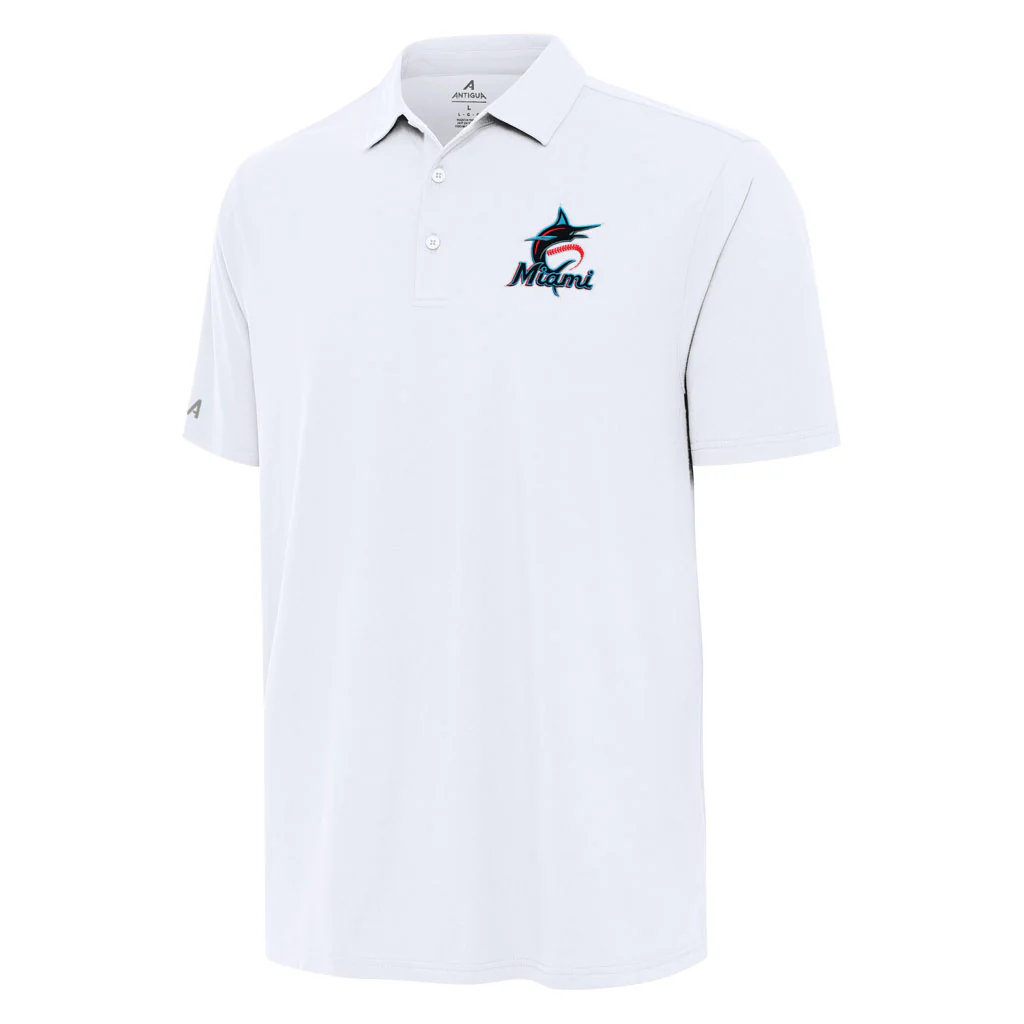 MLB Miami Marlins Antigua Era Polo - White