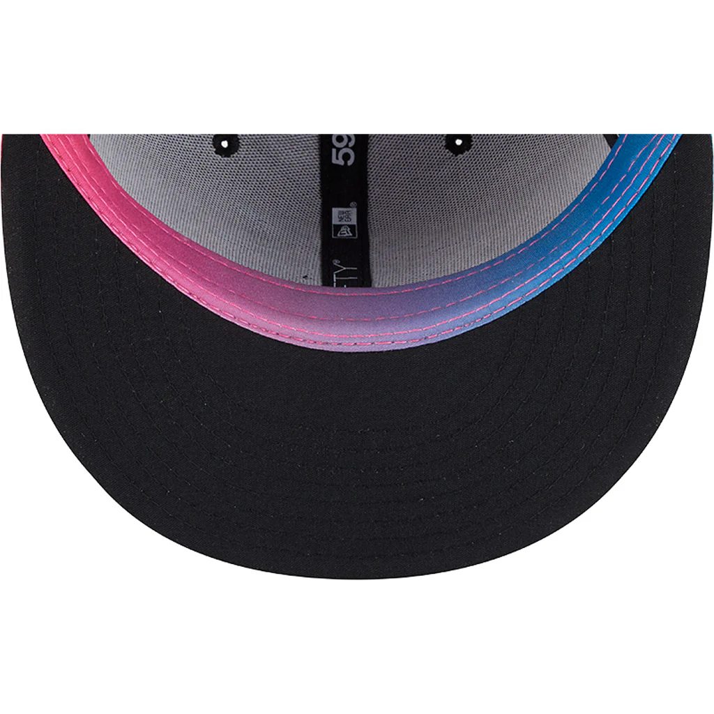 MLB Miami Marlins New Era 2025 City Connect Authentic Collection 59FIFTY Fitted Hat - Black - Image 5