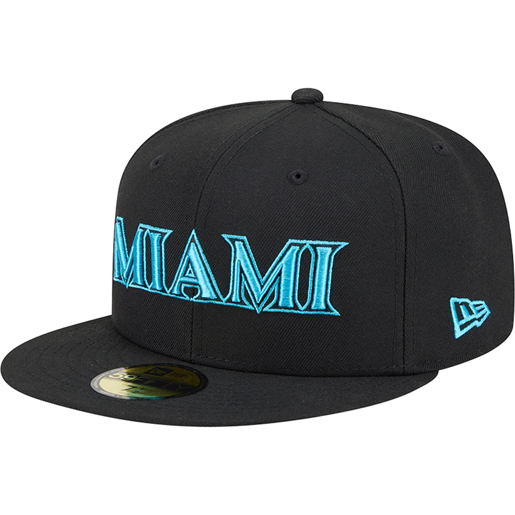 MLB Miami Marlins New Era 2025 City Connect Fan Pack 59FIFTY Fitted Hat - Black - Image 2