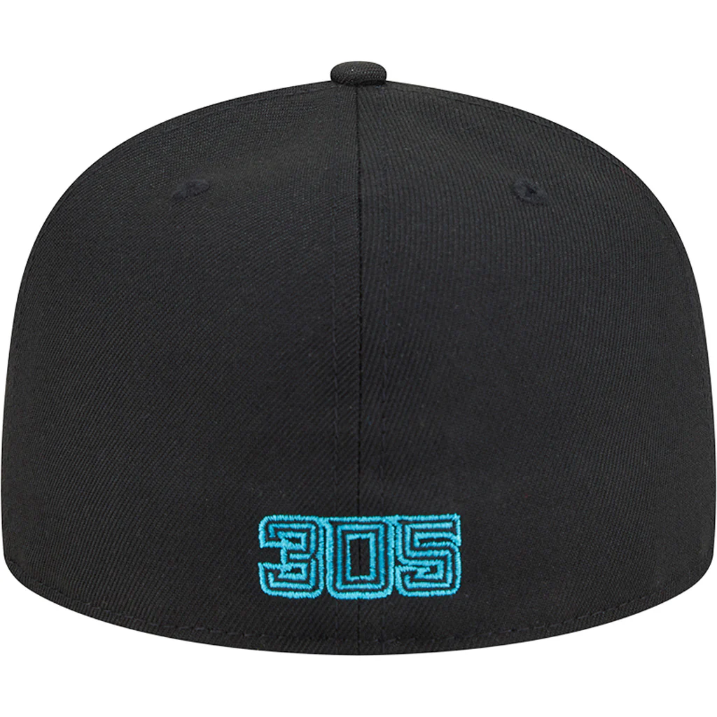 MLB Miami Marlins New Era 2025 City Connect Fan Pack 59FIFTY Fitted Hat - Black - Image 4
