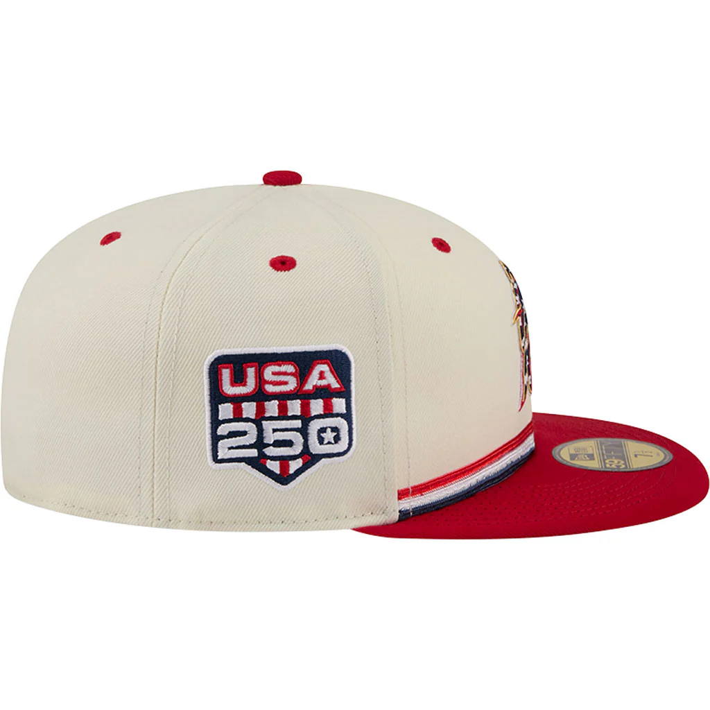 MLB Miami Marlins New Era 2026 4th of July 59FIFTY Fitted Hat - Cream - Image 5