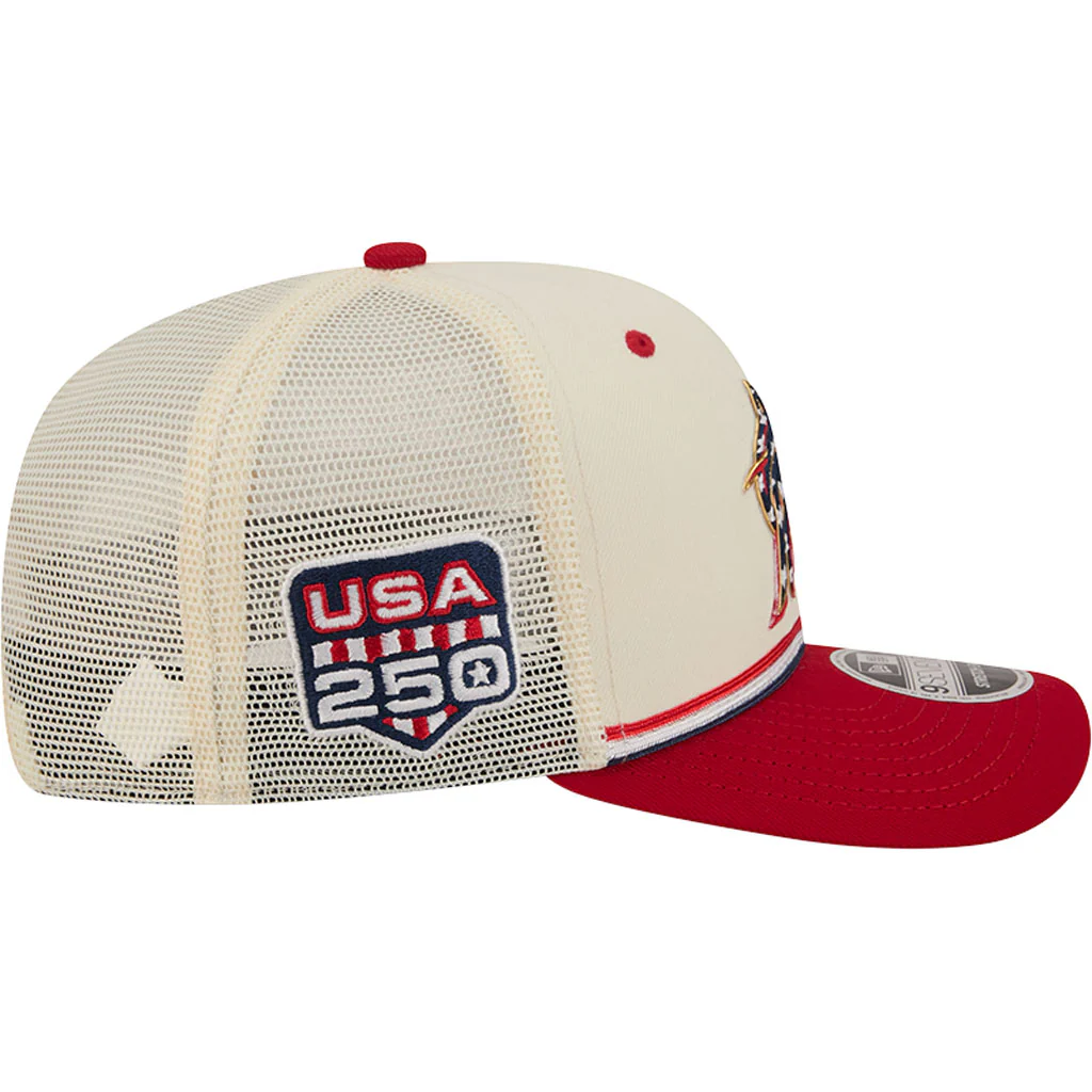 MLB Miami Marlins New Era 2026 4th of July 9SEVENTY Stretch Snapback Hat - Cream - Image 5