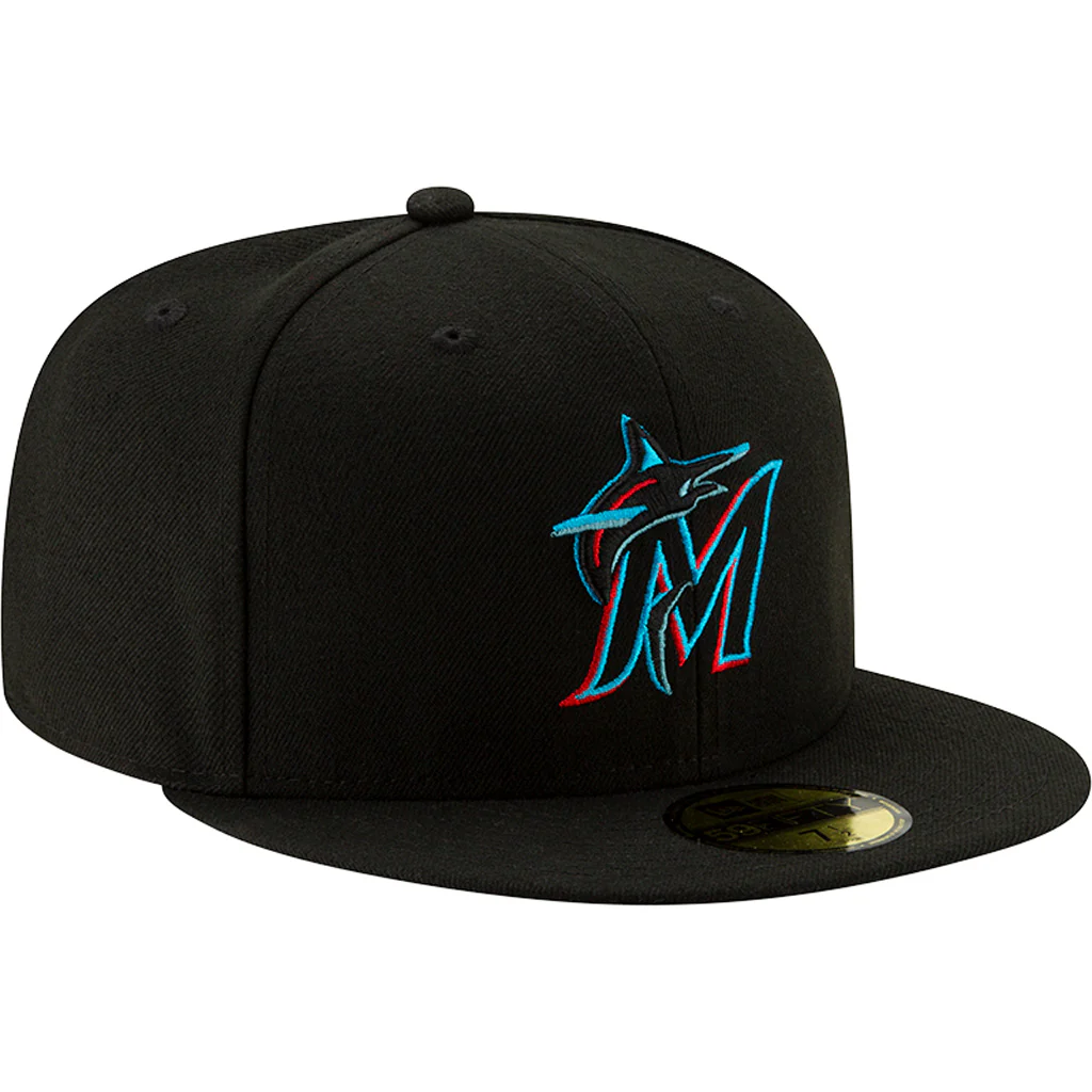 MLB Miami Marlins New Era Authentic Collection Game On-Field 59FIFTY Fitted Hat - Black - Image 2