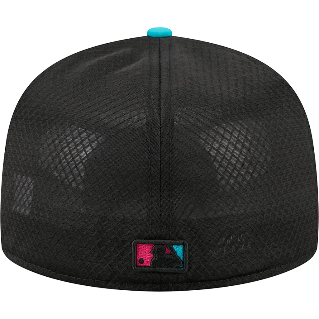 MLB Miami Marlins New Era City Connect Batting Practice 59FIFTY Fitted Hat - Black - Image 6