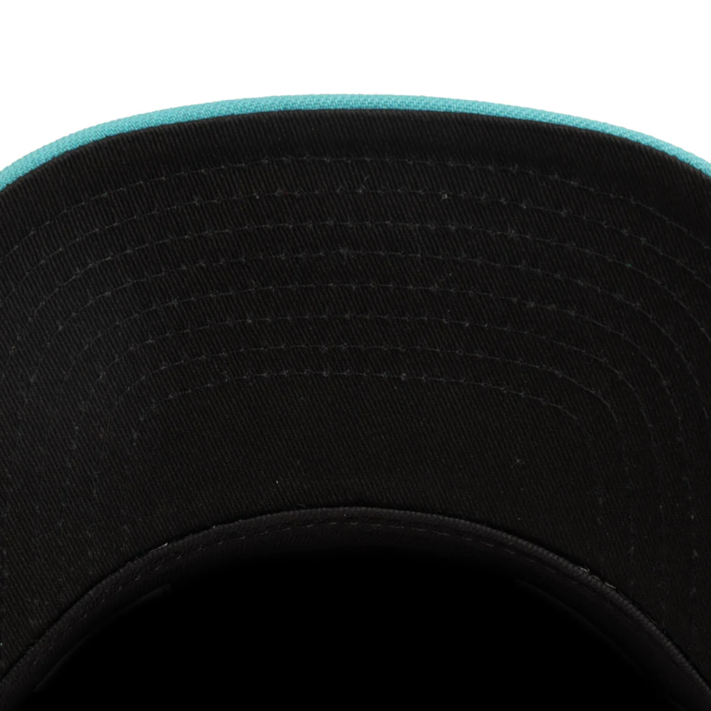 MLB Miami Marlins New Era Team Undervisor 9FIFTY A-Frame Snapback Hat - Teal - Image 4
