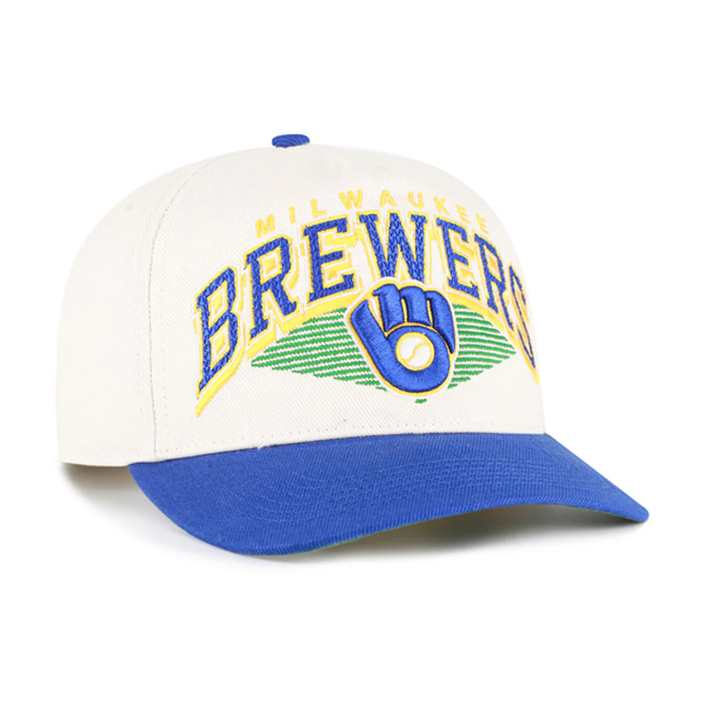 MLB Milwaukee Brewers '47 Pomona Two-Tone Hitch Adjustable Hat - Cream - Image 2