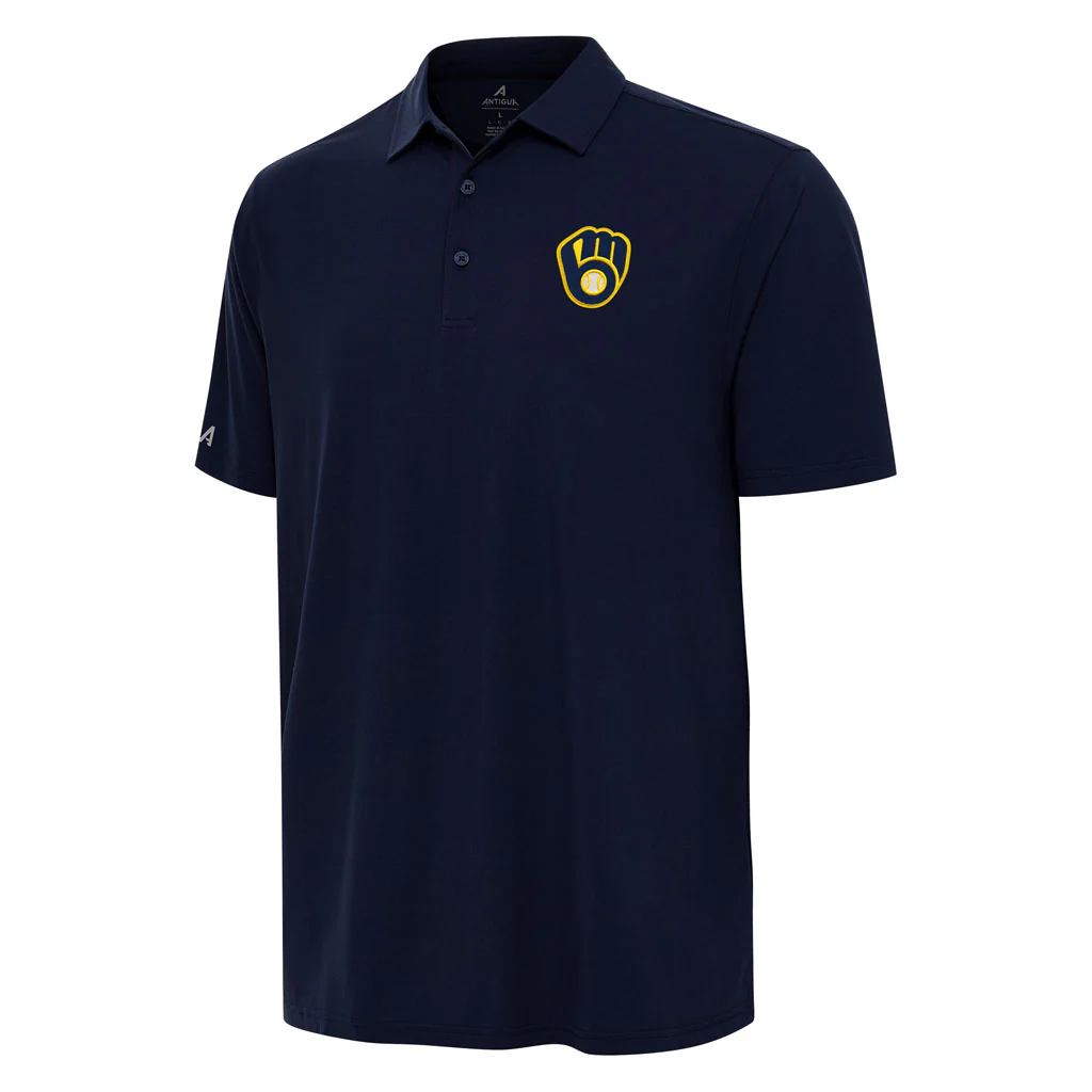 MLB Milwaukee Brewers Antigua Era Polo - Navy