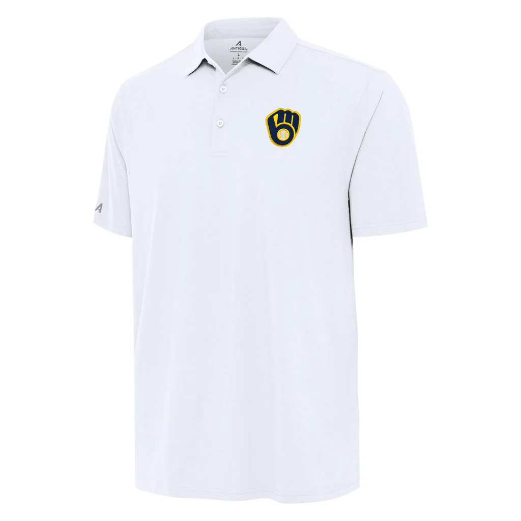 MLB Milwaukee Brewers Antigua Era Polo - White