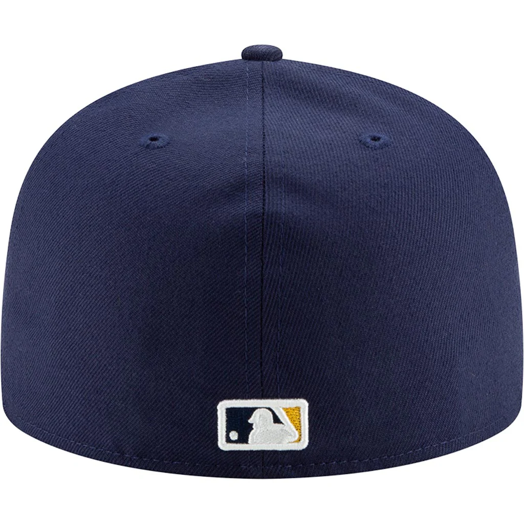 MLB Milwaukee Brewers New Era Authentic Collection Home On-Field 59FIFTY Fitted Hat - Navy - Image 4