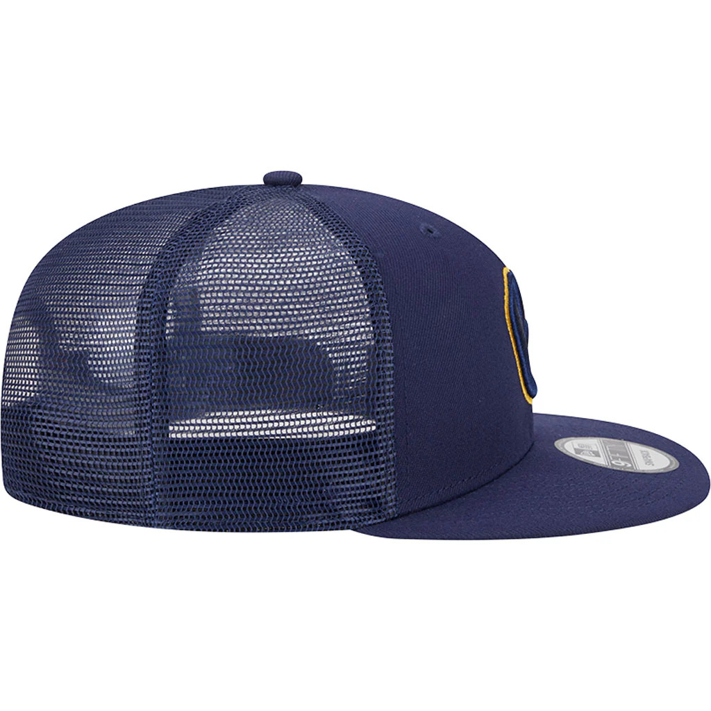 MLB Milwaukee Brewers New Era OTC Trucker 9FIFTY Snapback Hat - Navy - Image 5