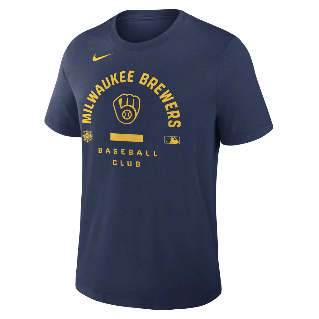 MLB Milwaukee Brewers Nike 2026 Early Work T-Shirt - Navy - Image 2