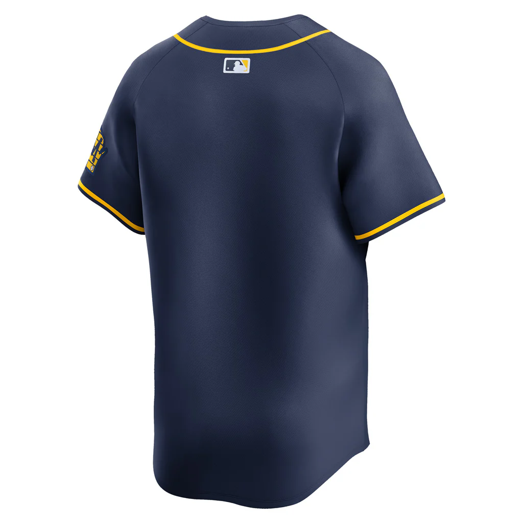 MLB Milwaukee Brewers Nike Alternate Limited Jersey - Navy - Image 3