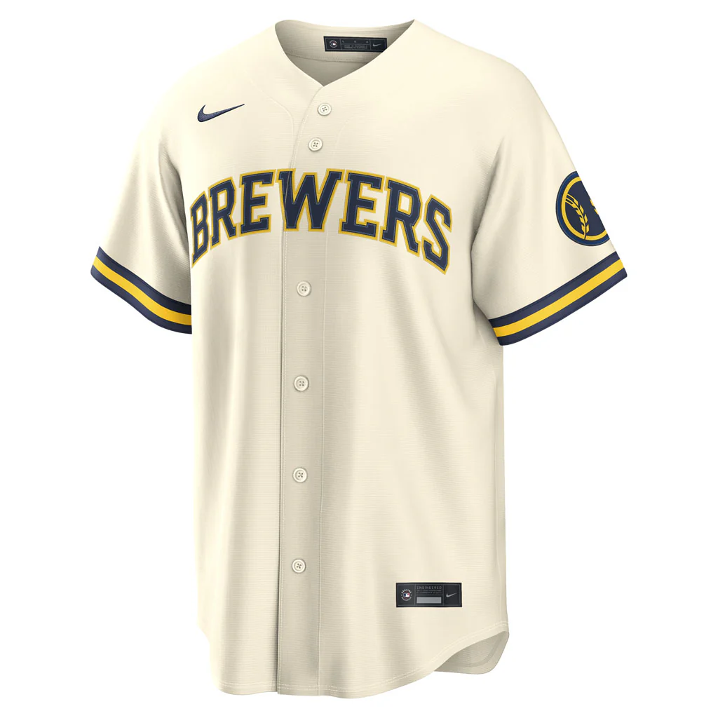 MLB Milwaukee Brewers Nike Home Stadium Jersey - White - Image 2