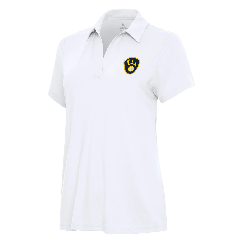 MLB Milwaukee Brewers Women's Antigua Era Polo - White