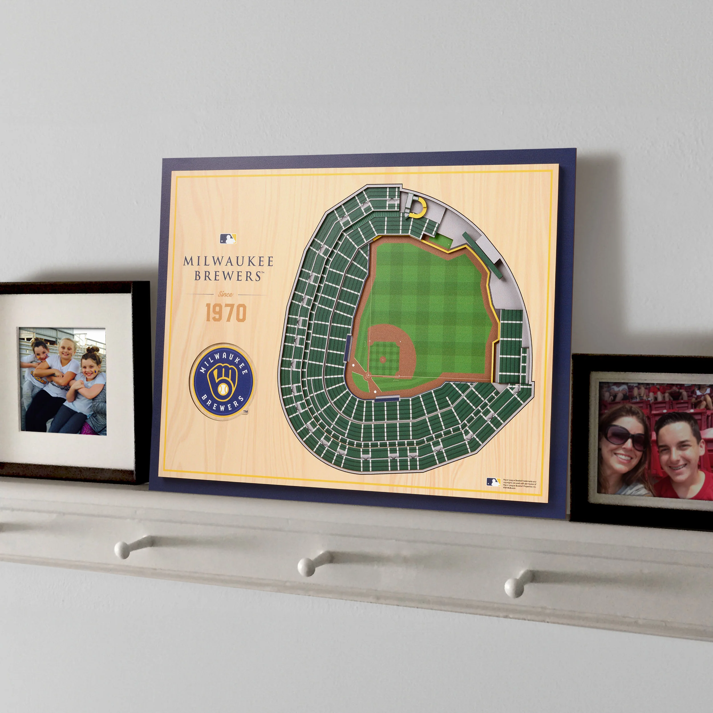 MLB Milwaukee Brewers You the Fan 5-Layer 3D Stadium View Wall Art - Image 2