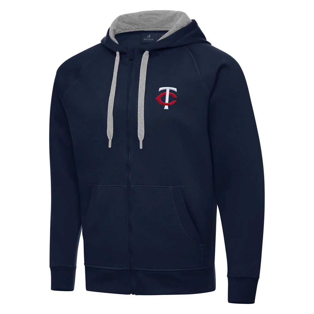 MLB Minnesota Twins Antigua Victory Full Zip Hoodie - Navy