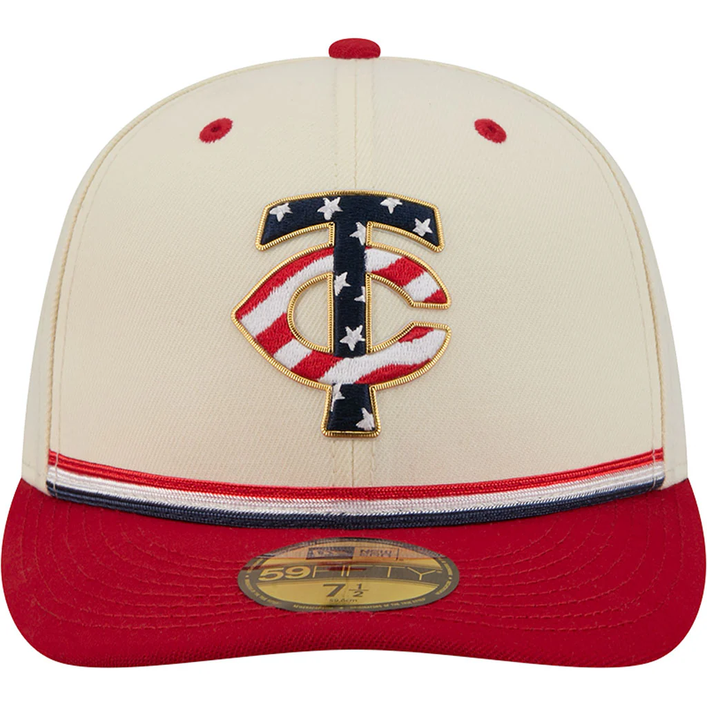 MLB Minnesota Twins New Era 2026 4th of July 59FIFTY Fitted Hat - Cream - Image 3