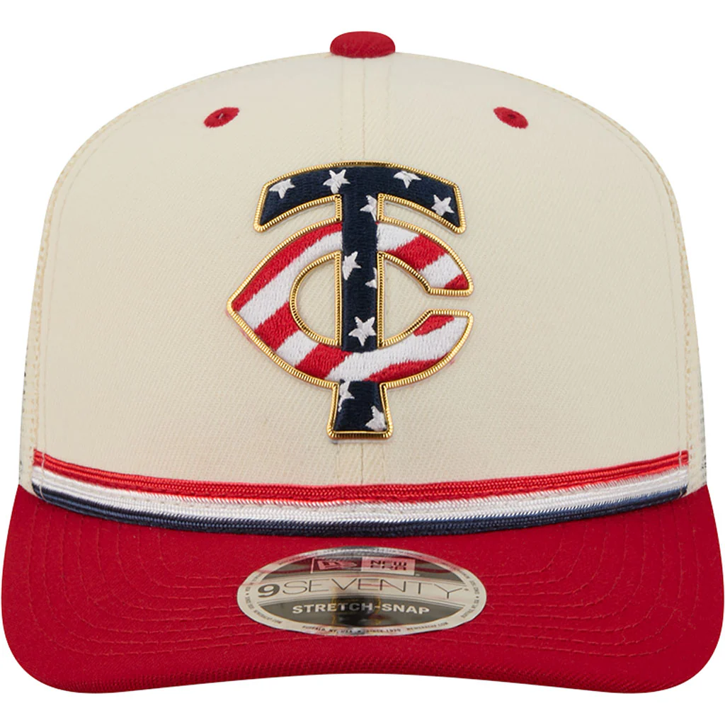 MLB Minnesota Twins New Era 2026 4th of July 9SEVENTY Stretch Snapback Hat - Cream - Image 3