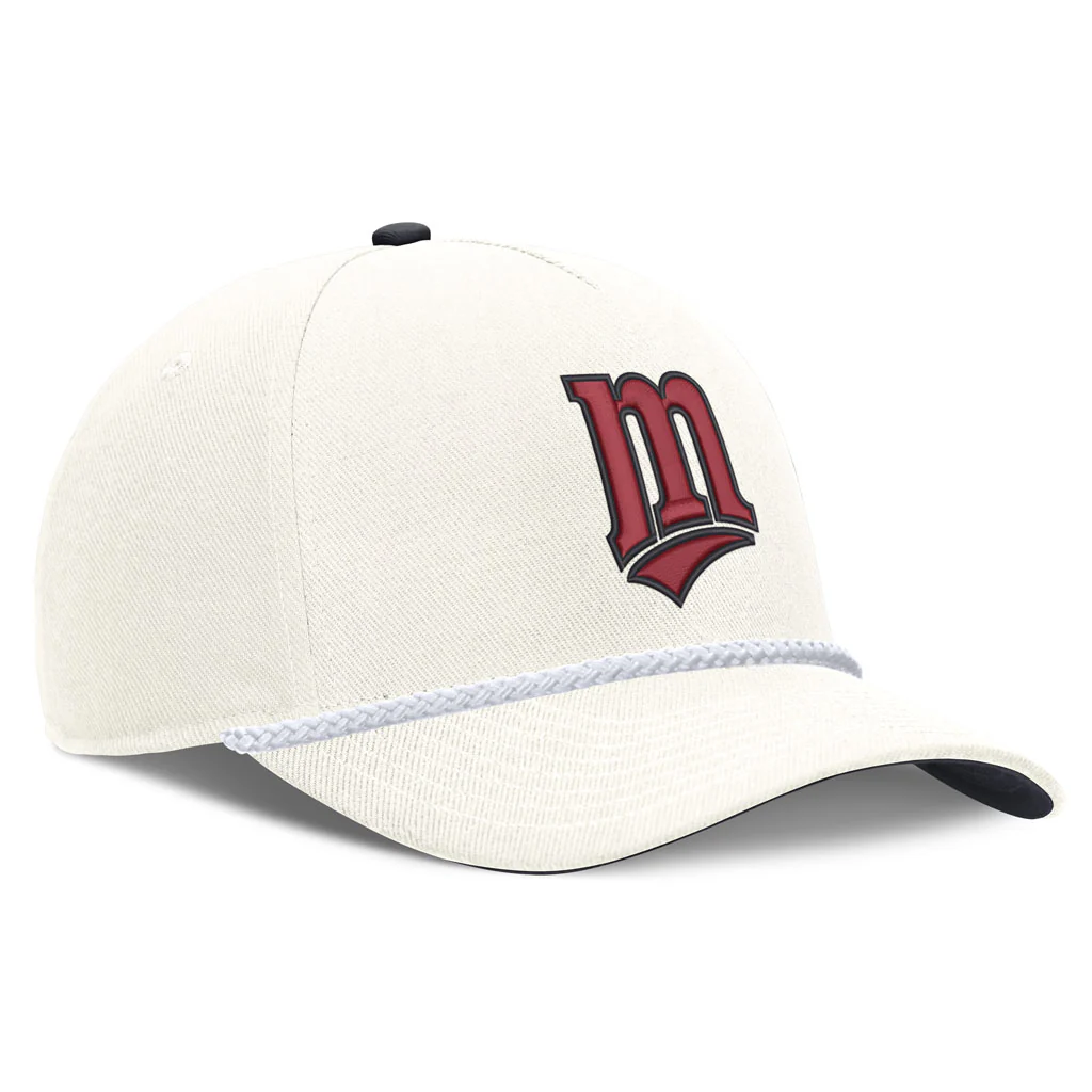 MLB Minnesota Twins Nike Rope Cooperstown Adjustable Hat - Cream - Image 2