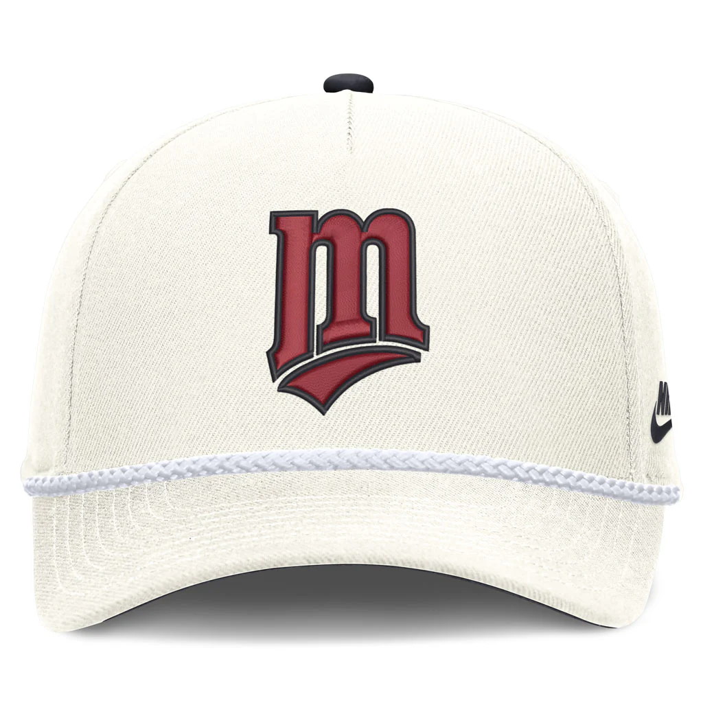 MLB Minnesota Twins Nike Rope Cooperstown Adjustable Hat - Cream - Image 3