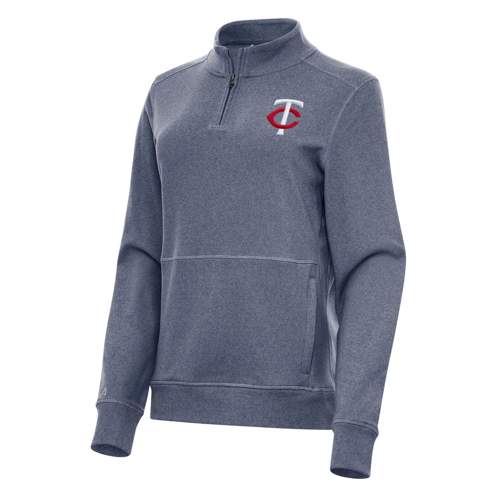 MLB Minnesota Twins Women's Antigua Crush 1/4 Zip Pullover Jacket