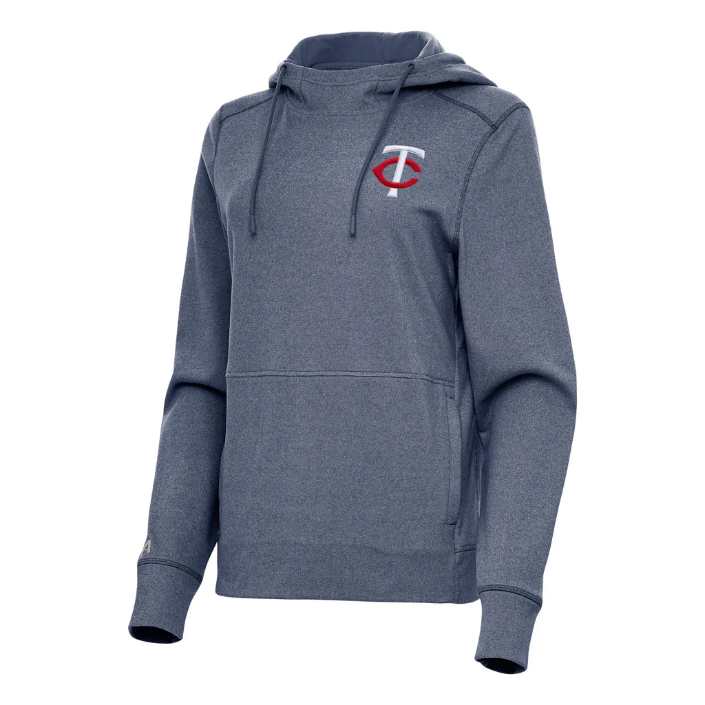 MLB Minnesota Twins Women's Antigua Justice Pullover Hoodie - Navy