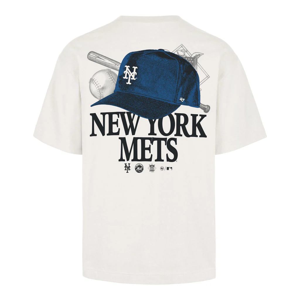 MLB New York Mets '47 In The Paper Foundation T-Shirt - Sand - Image 2