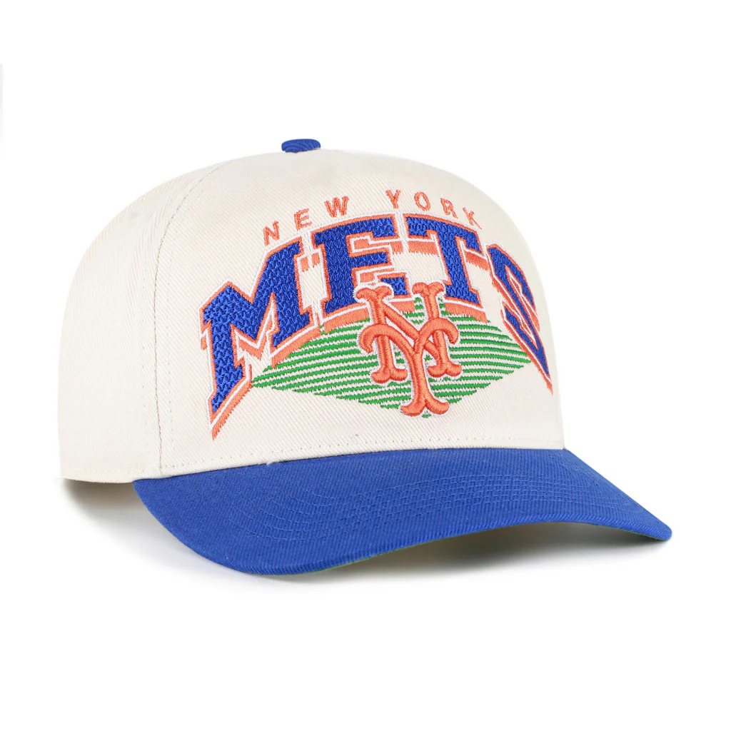MLB New York Mets '47 Pomona Two-Tone Hitch Adjustable Hat - Cream - Image 2